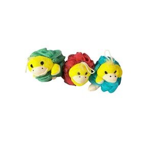 set of 3 kids small animal loofahs bath shower ducks new without tags